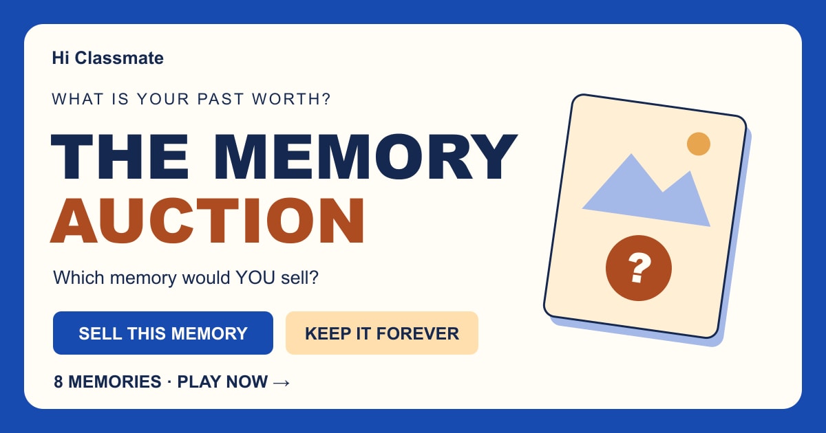 The Memory Auction with Sell This Memory and Keep It Forever choices