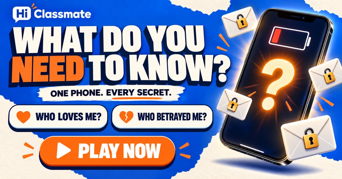 Secret phone with Who Loves Me and Who Betrayed Me choices